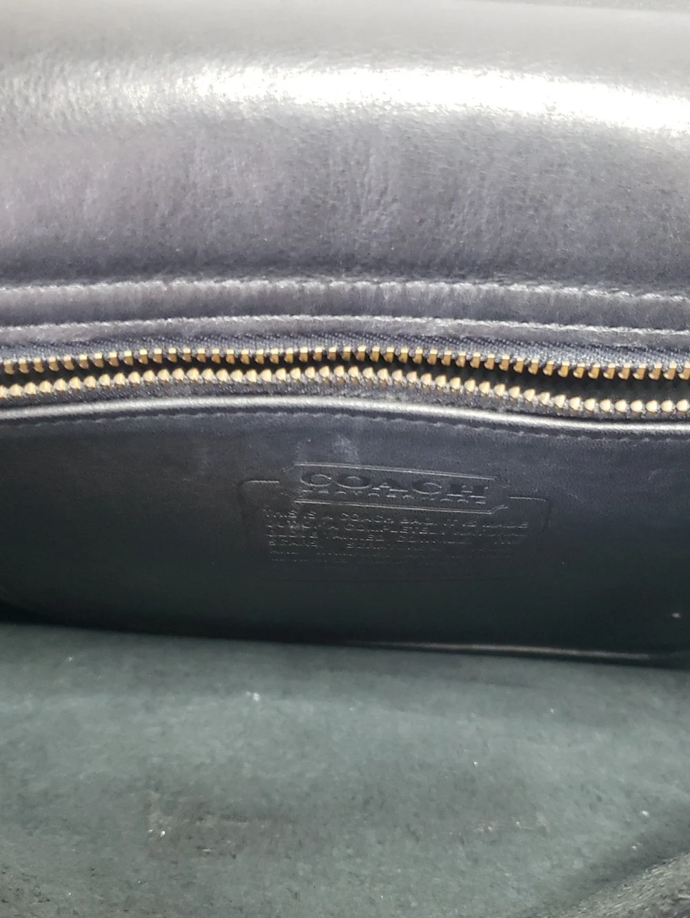 Coach Classic Black Leather Messenger Bag with Shoulder Strap